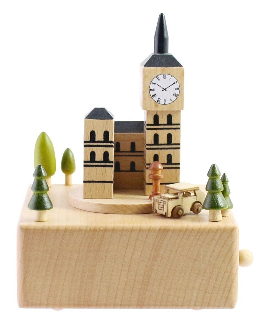 8434 Cute Quality Made Wooden Musical Box Featuring London Big Ben